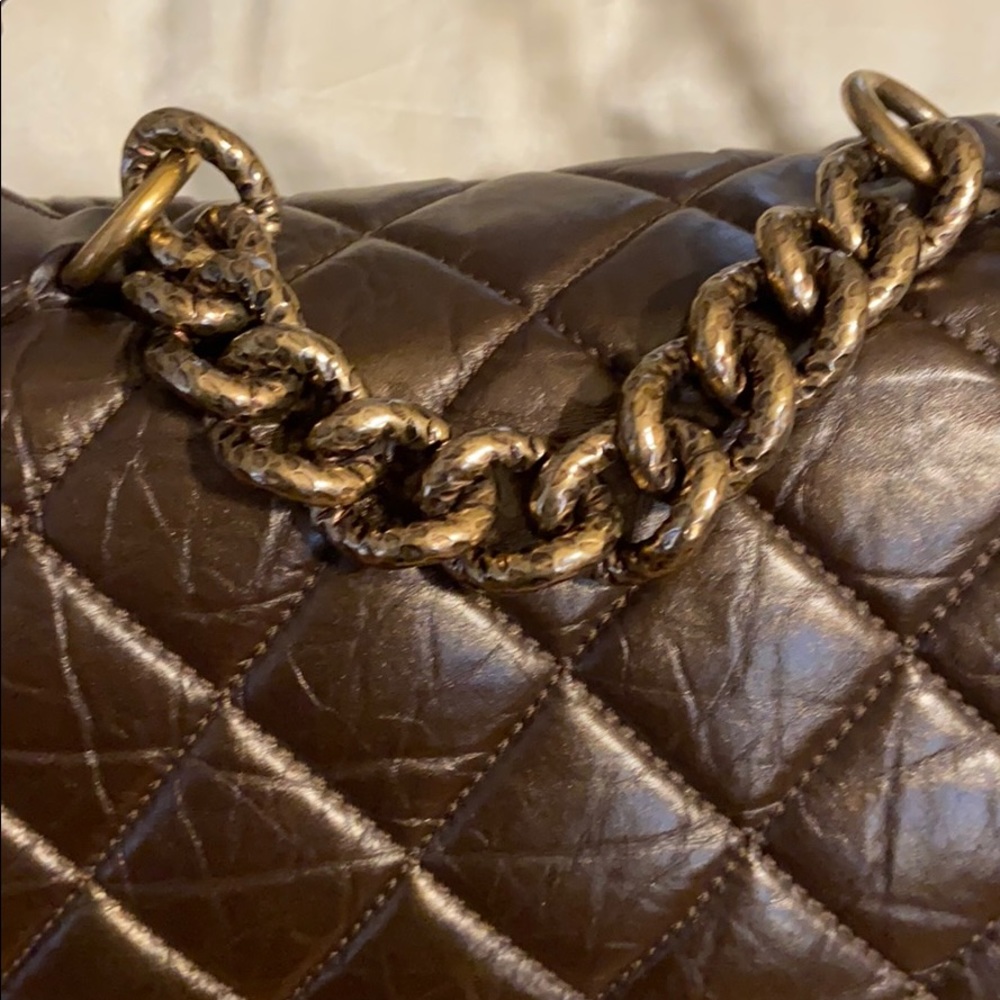CHANEL Quilted Shoulder Bag in Dark Brown with Gold Hardware - Picture 2 of 16